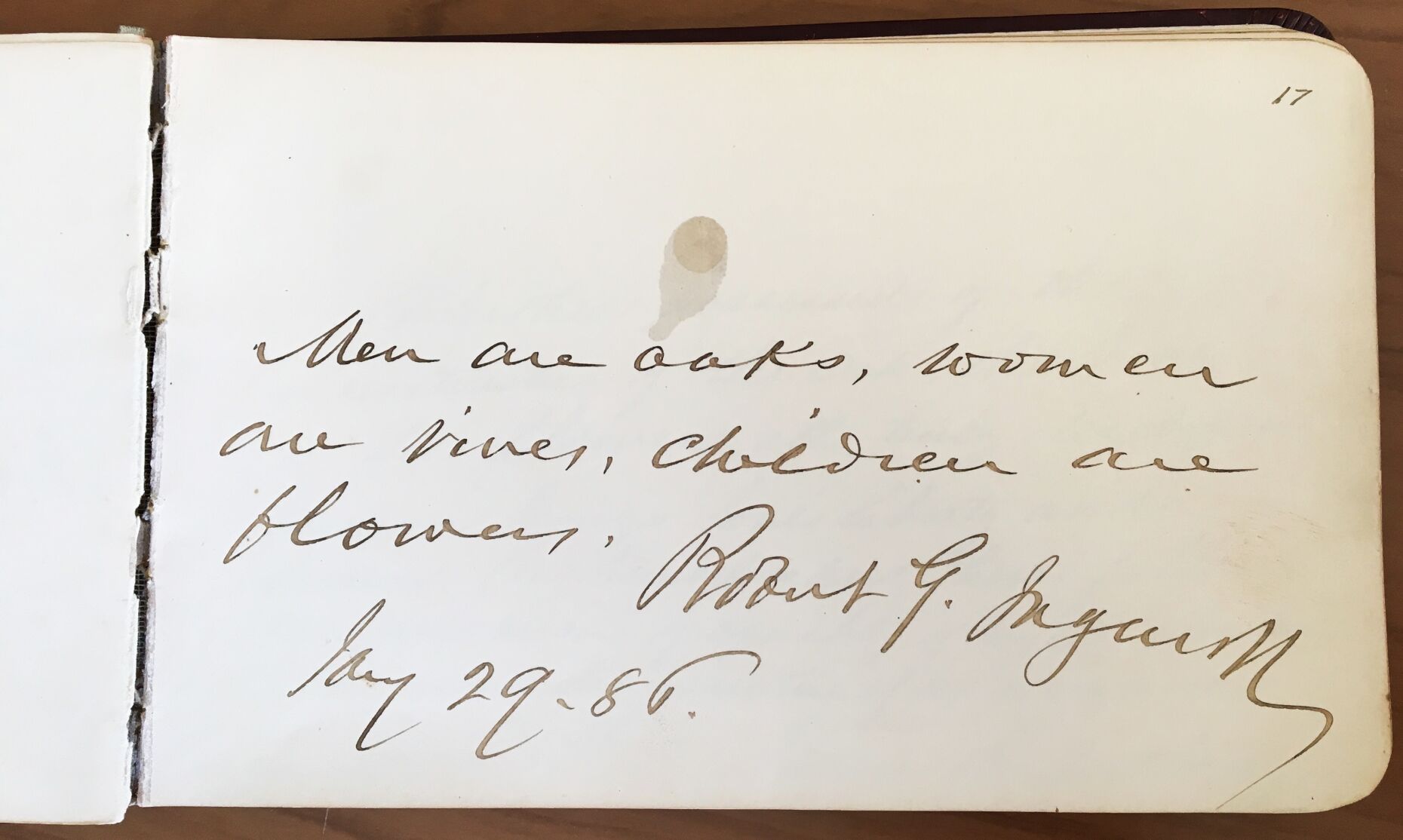 A quote on paper